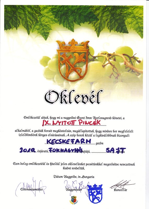 Kecskesajt díj, Nagyrédei Kecskefarm